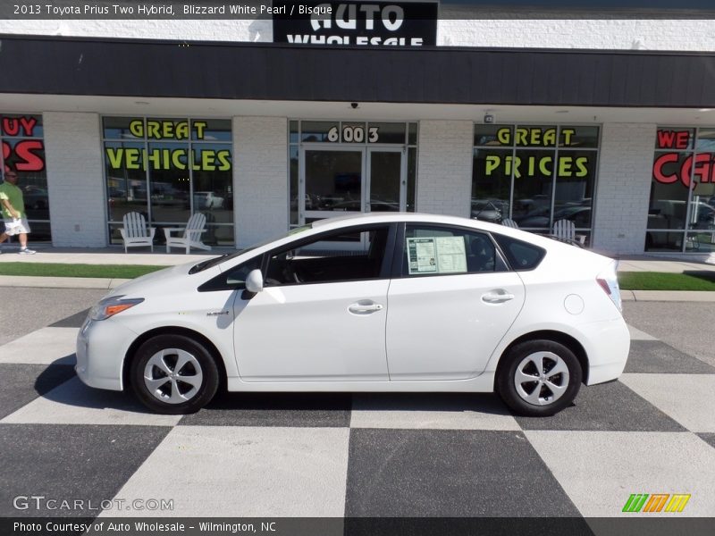 Blizzard White Pearl / Bisque 2013 Toyota Prius Two Hybrid