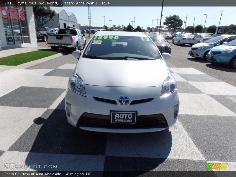 Blizzard White Pearl / Bisque 2013 Toyota Prius Two Hybrid