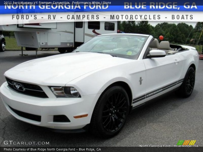 Performance White / Stone 2011 Ford Mustang V6 Premium Convertible