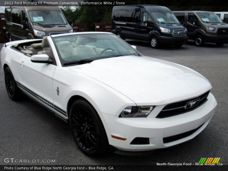 Performance White / Stone 2011 Ford Mustang V6 Premium Convertible