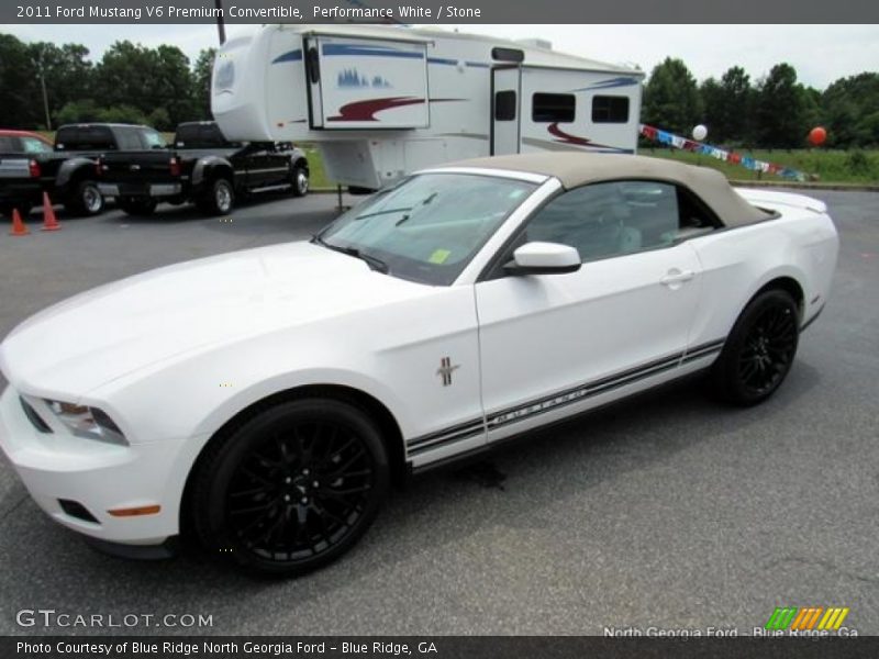 Performance White / Stone 2011 Ford Mustang V6 Premium Convertible