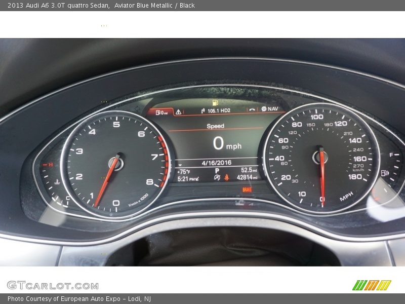 Aviator Blue Metallic / Black 2013 Audi A6 3.0T quattro Sedan