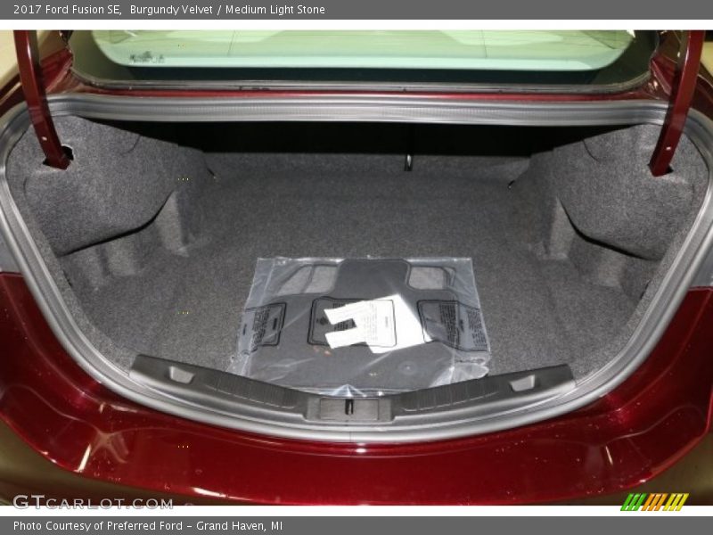 Burgundy Velvet / Medium Light Stone 2017 Ford Fusion SE
