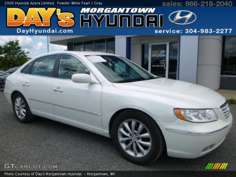Powder White Pearl / Gray 2006 Hyundai Azera Limited