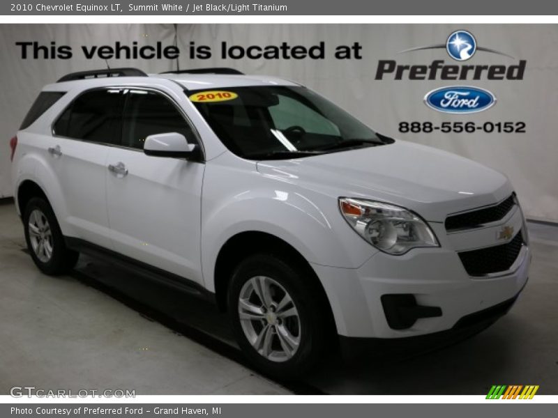 Summit White / Jet Black/Light Titanium 2010 Chevrolet Equinox LT