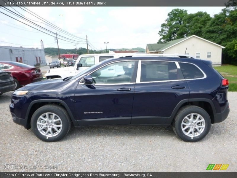 True Blue Pearl / Black 2016 Jeep Cherokee Latitude 4x4