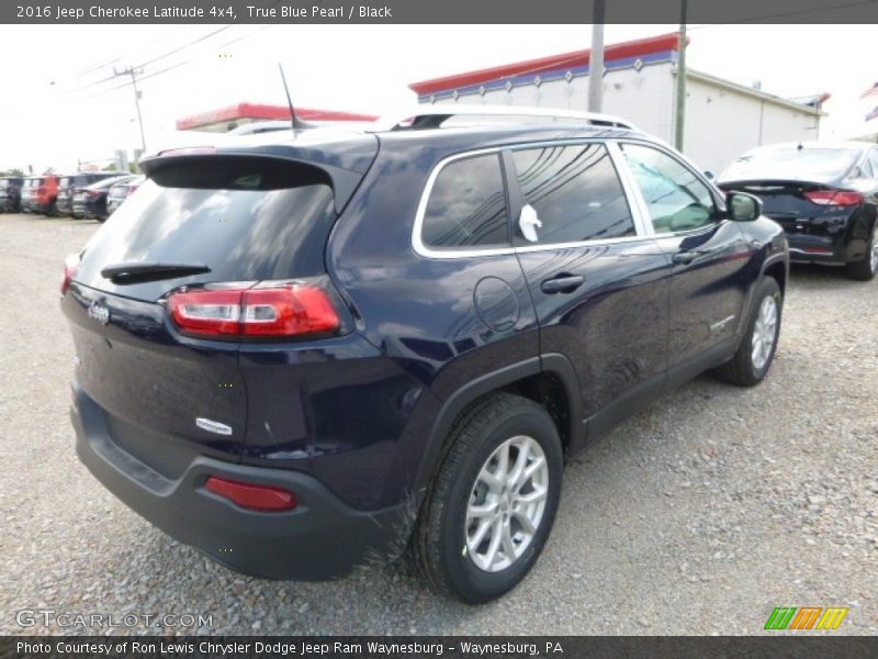 True Blue Pearl / Black 2016 Jeep Cherokee Latitude 4x4