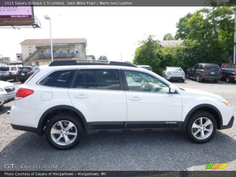 Satin White Pearl / Warm Ivory Leather 2013 Subaru Outback 2.5i Limited