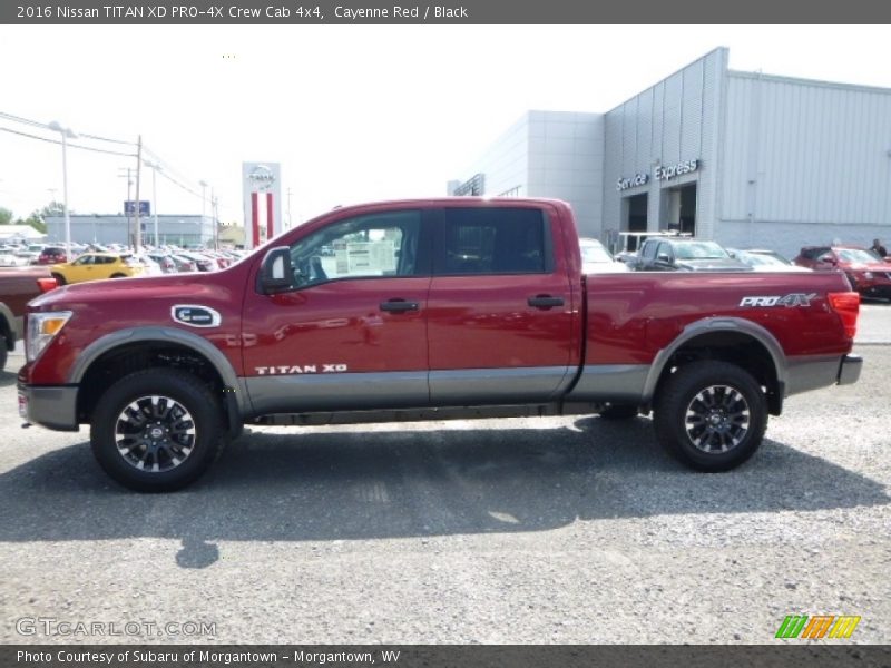 Cayenne Red / Black 2016 Nissan TITAN XD PRO-4X Crew Cab 4x4