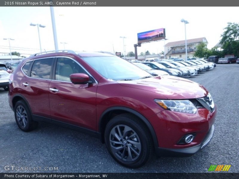Cayenne Red / Almond 2016 Nissan Rogue SL AWD