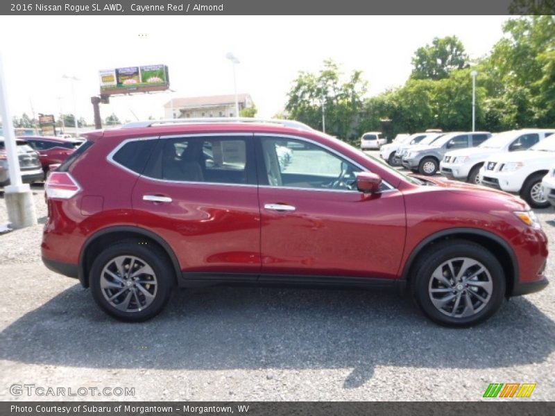 Cayenne Red / Almond 2016 Nissan Rogue SL AWD