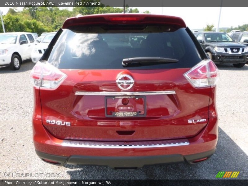 Cayenne Red / Almond 2016 Nissan Rogue SL AWD