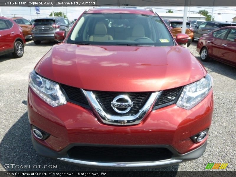 Cayenne Red / Almond 2016 Nissan Rogue SL AWD