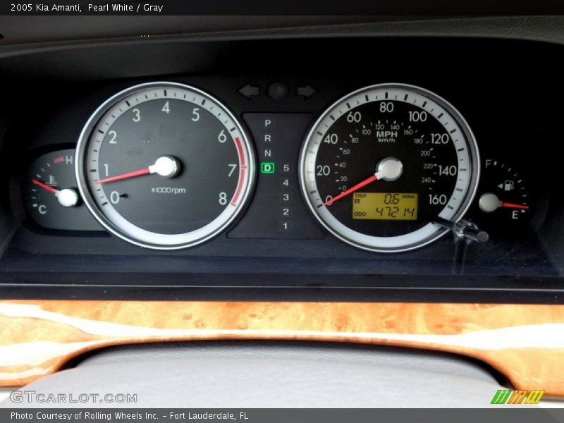 Pearl White / Gray 2005 Kia Amanti