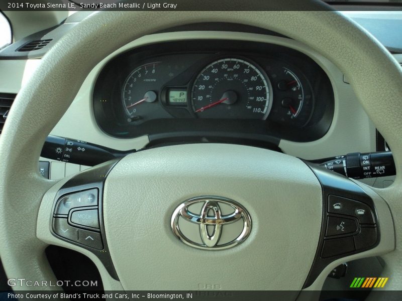 Sandy Beach Metallic / Light Gray 2014 Toyota Sienna LE
