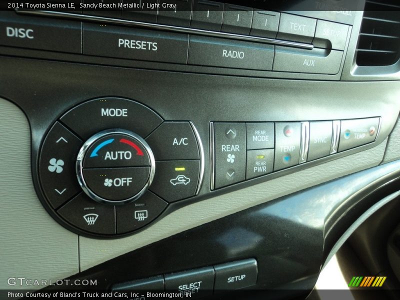 Sandy Beach Metallic / Light Gray 2014 Toyota Sienna LE