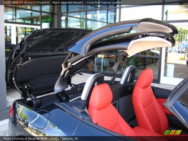 Black Sapphire Metallic / Coral Red Kansas Leather 2009 BMW Z4 sDrive30i Roadster