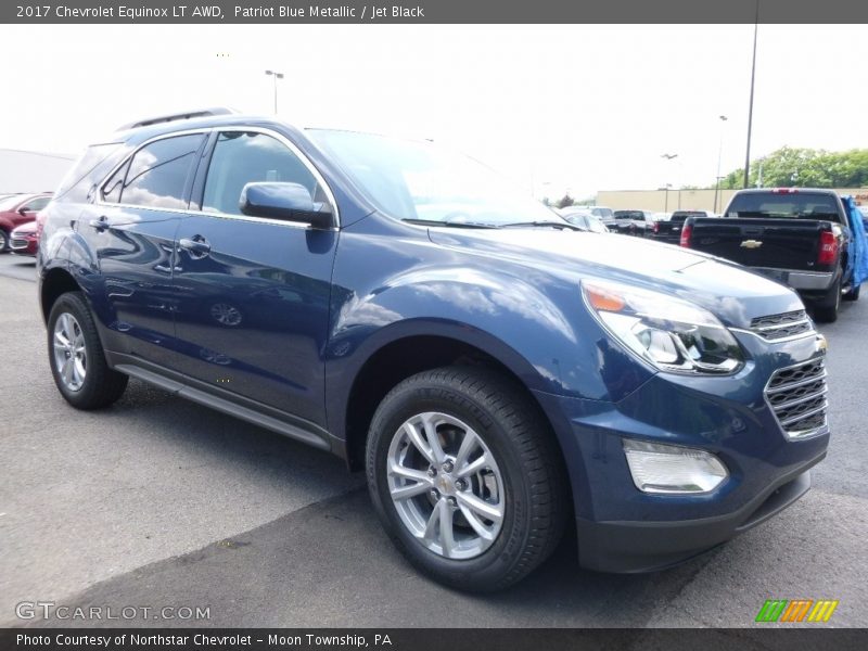 Patriot Blue Metallic / Jet Black 2017 Chevrolet Equinox LT AWD