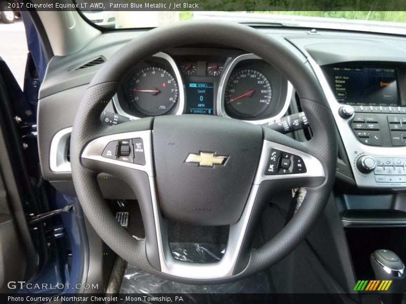 Patriot Blue Metallic / Jet Black 2017 Chevrolet Equinox LT AWD