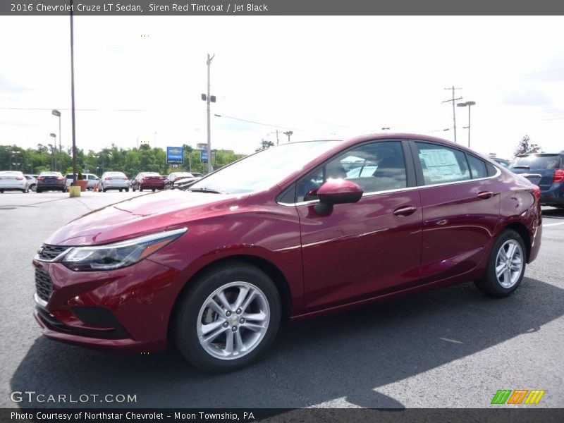 Siren Red Tintcoat / Jet Black 2016 Chevrolet Cruze LT Sedan