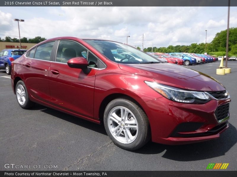 Siren Red Tintcoat / Jet Black 2016 Chevrolet Cruze LT Sedan