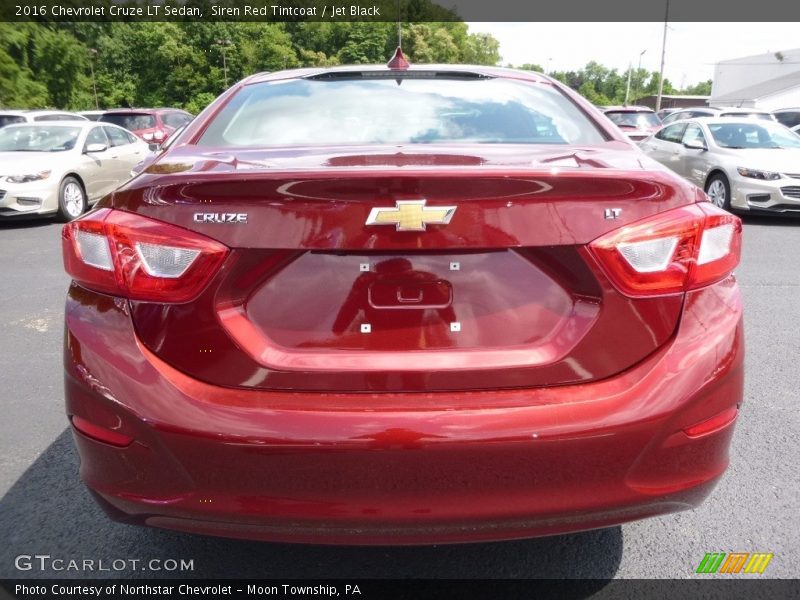 Siren Red Tintcoat / Jet Black 2016 Chevrolet Cruze LT Sedan