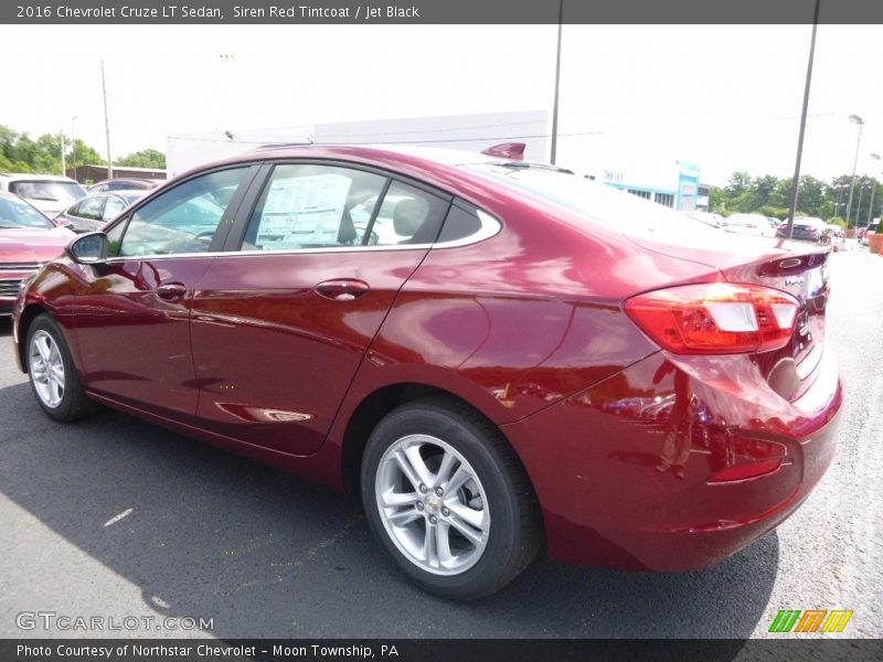 Siren Red Tintcoat / Jet Black 2016 Chevrolet Cruze LT Sedan