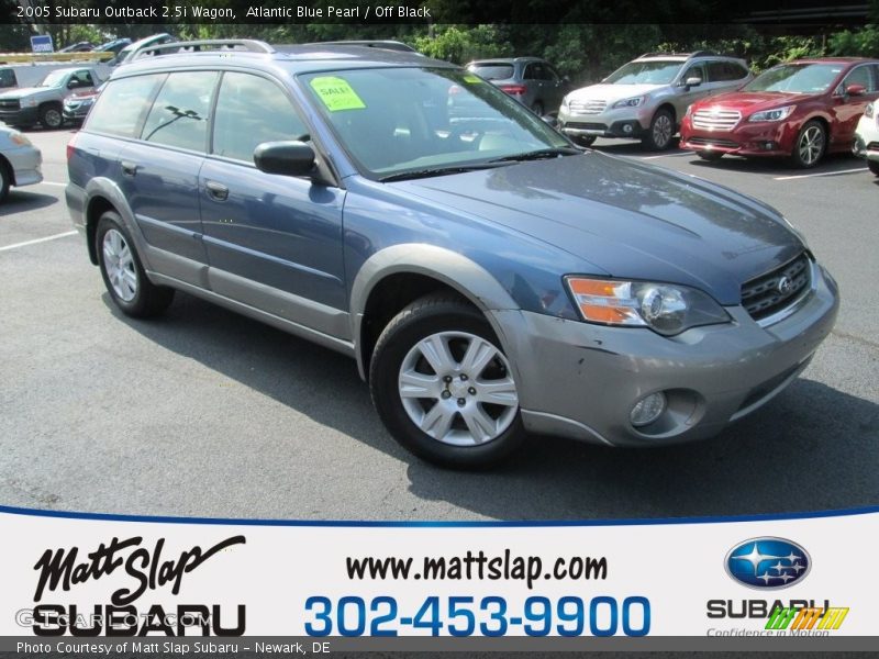 Atlantic Blue Pearl / Off Black 2005 Subaru Outback 2.5i Wagon