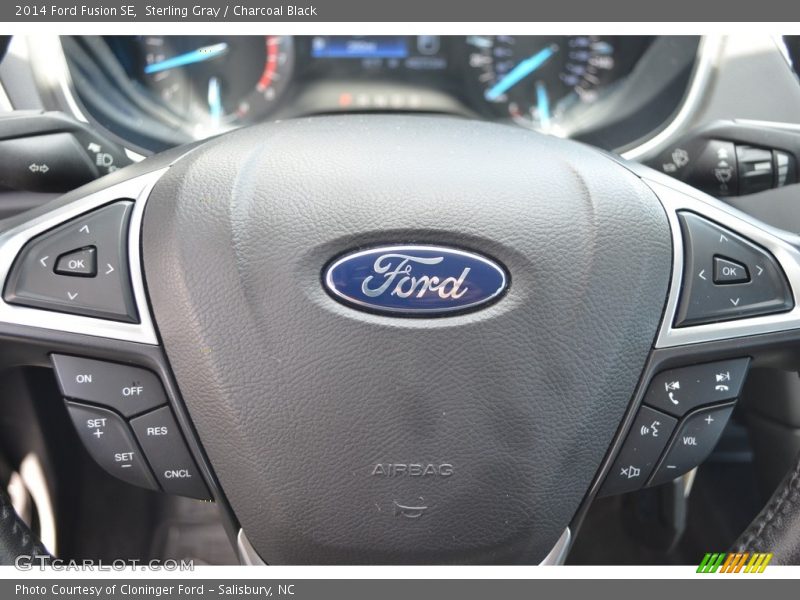 Sterling Gray / Charcoal Black 2014 Ford Fusion SE