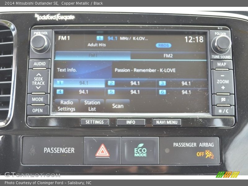 Copper Metallic / Black 2014 Mitsubishi Outlander SE