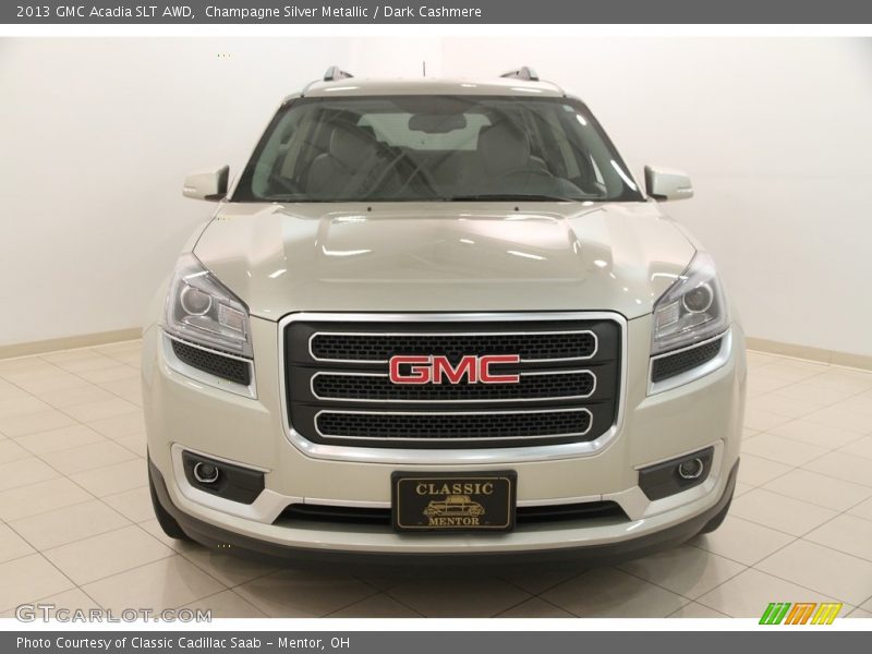 Champagne Silver Metallic / Dark Cashmere 2013 GMC Acadia SLT AWD