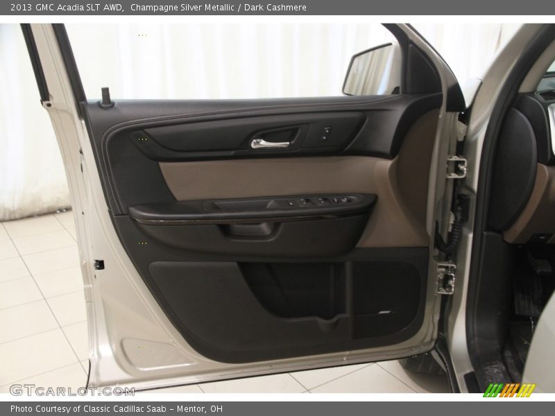 Champagne Silver Metallic / Dark Cashmere 2013 GMC Acadia SLT AWD