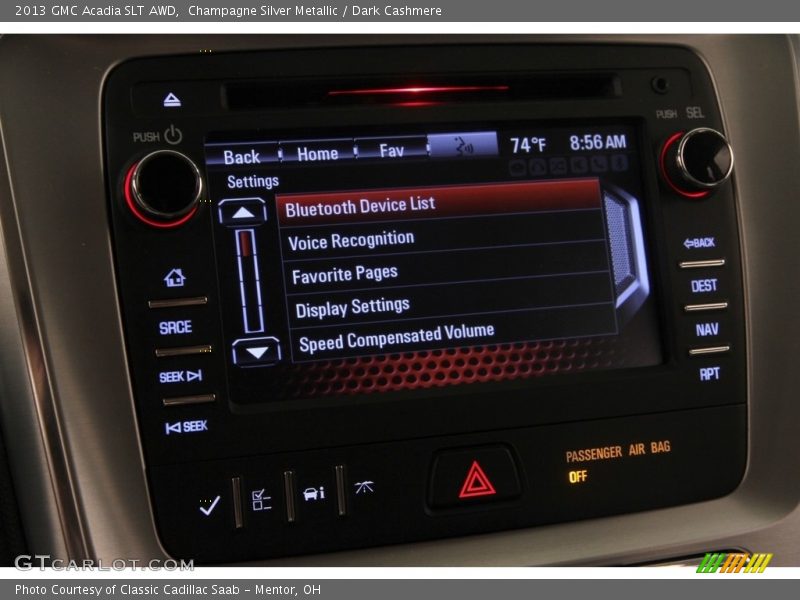 Champagne Silver Metallic / Dark Cashmere 2013 GMC Acadia SLT AWD