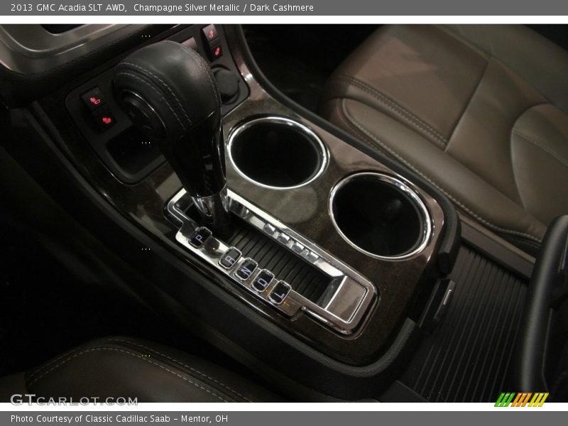 Champagne Silver Metallic / Dark Cashmere 2013 GMC Acadia SLT AWD