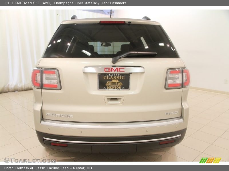 Champagne Silver Metallic / Dark Cashmere 2013 GMC Acadia SLT AWD