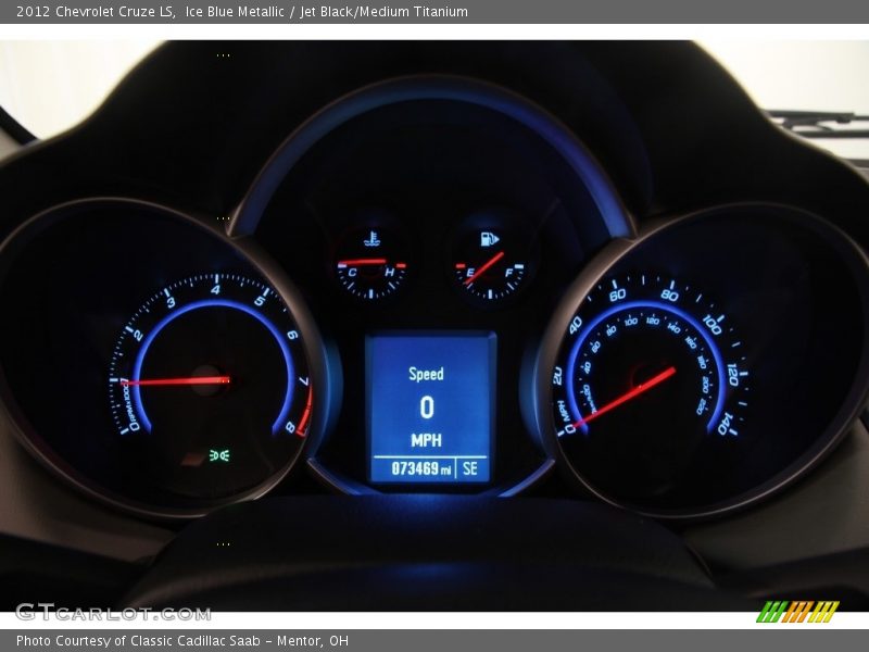 Ice Blue Metallic / Jet Black/Medium Titanium 2012 Chevrolet Cruze LS