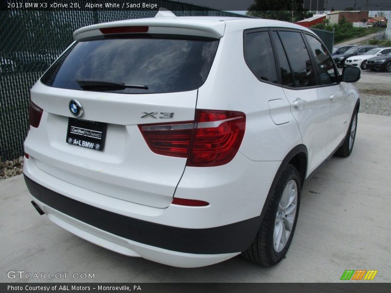 Alpine White / Sand Beige 2013 BMW X3 xDrive 28i