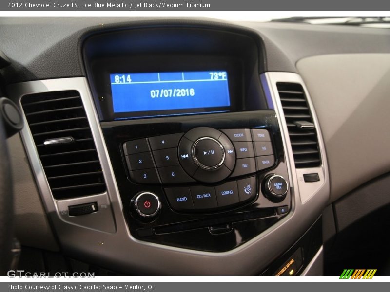 Ice Blue Metallic / Jet Black/Medium Titanium 2012 Chevrolet Cruze LS