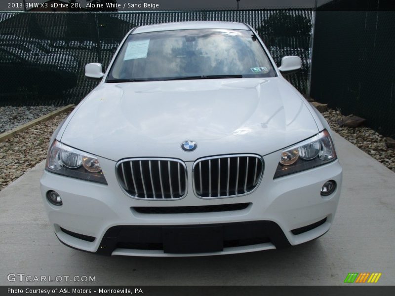 Alpine White / Sand Beige 2013 BMW X3 xDrive 28i