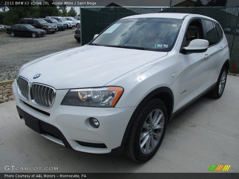 Alpine White / Sand Beige 2013 BMW X3 xDrive 28i