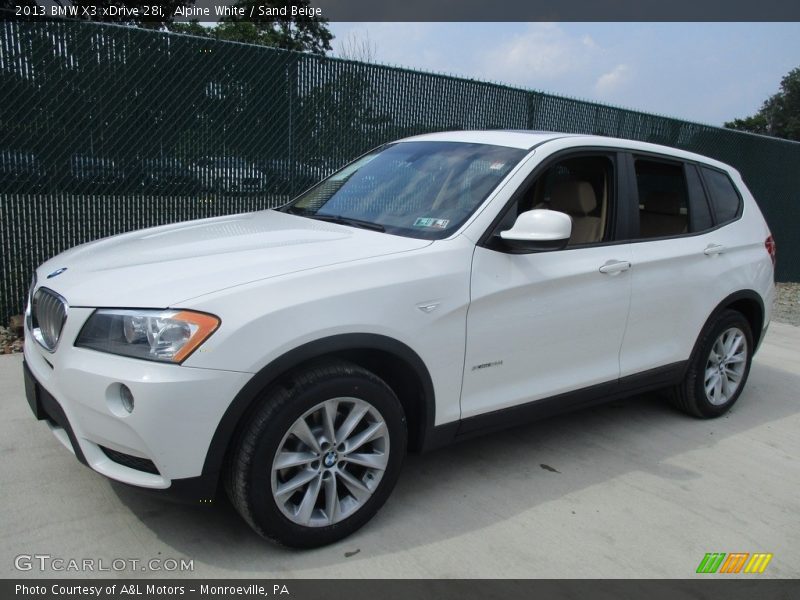 Alpine White / Sand Beige 2013 BMW X3 xDrive 28i