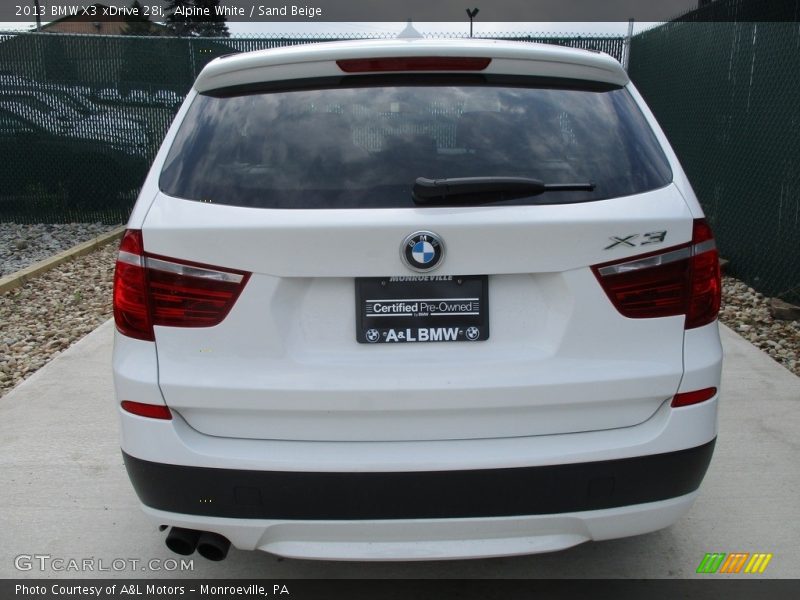 Alpine White / Sand Beige 2013 BMW X3 xDrive 28i