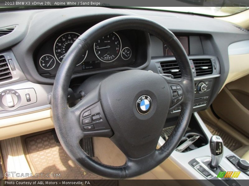 Alpine White / Sand Beige 2013 BMW X3 xDrive 28i