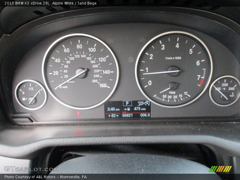 Alpine White / Sand Beige 2013 BMW X3 xDrive 28i