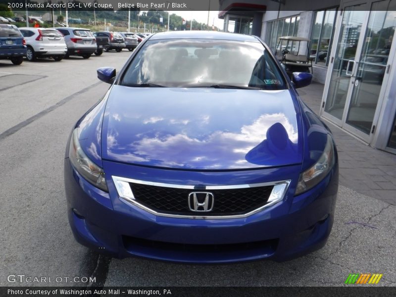 Belize Blue Pearl / Black 2009 Honda Accord EX-L V6 Coupe