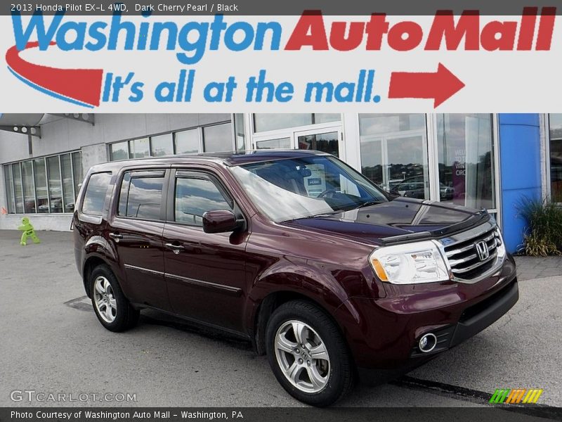 Dark Cherry Pearl / Black 2013 Honda Pilot EX-L 4WD
