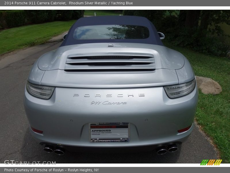 Rhodium Silver Metallic / Yachting Blue 2014 Porsche 911 Carrera Cabriolet