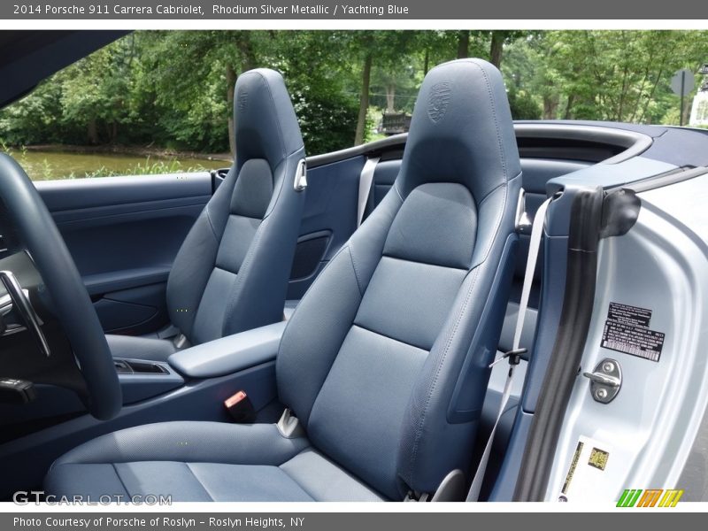 Rhodium Silver Metallic / Yachting Blue 2014 Porsche 911 Carrera Cabriolet