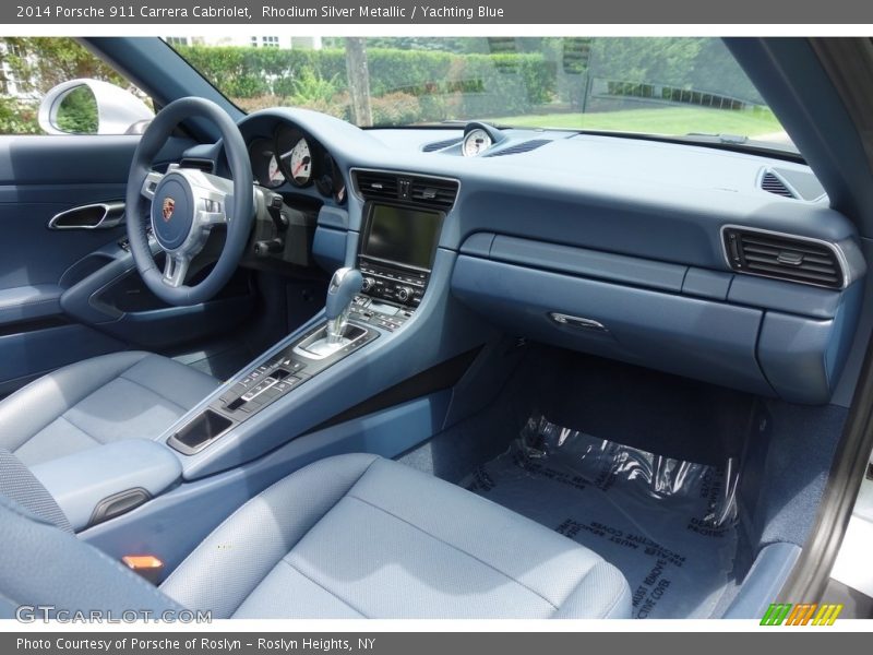 Rhodium Silver Metallic / Yachting Blue 2014 Porsche 911 Carrera Cabriolet