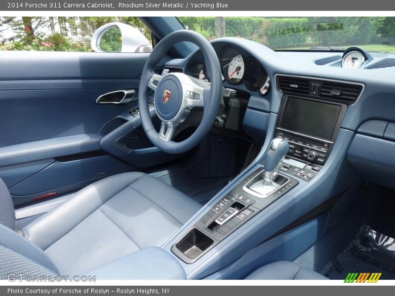 Rhodium Silver Metallic / Yachting Blue 2014 Porsche 911 Carrera Cabriolet